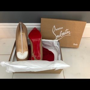 Authentic Christian Louboutin heels in nude 40.5